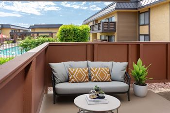 Large private fenced patios and balconies